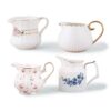 LOCATION 4 tasses vintage vase pot lait mariage Alice
