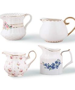 LOCATION 4 tasses vintage vase pot lait mariage Alice