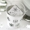 5 mini seaux dragées flocon de neige