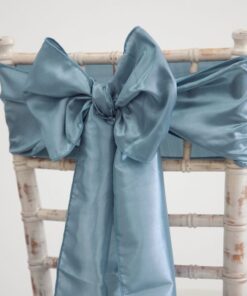 Mariage bleu dusty blue Location noeud chaise