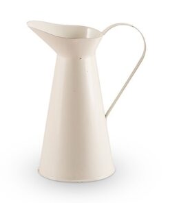 LOCATION pot cruche pichet ancien vase crème émail