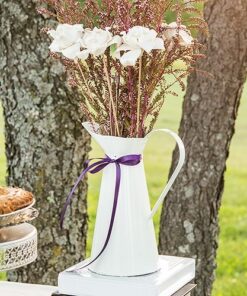 LOCATION pot cruche pichet ancien vase crème émail