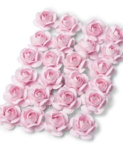 24 roses fleurs roses 1,3cm