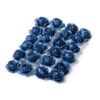 24 roses fleurs BLEU marine 1,3cm