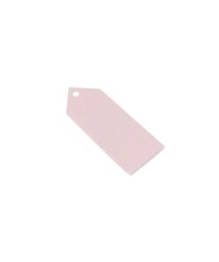 24 ETIQUETTES PERFOREES ROSE POUDRE 5X2CM