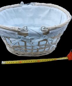 Location corbeille panier rotin naturel blanc vieilli