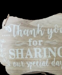Location panneau mariage bois thank you for sharing our special day