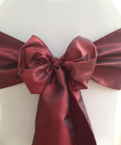 Location noeud de chaise rouge foncé bordeaux taffetas