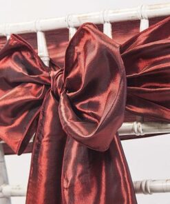Location noeud de chaise rouge foncé bordeaux taffetas