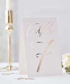 Mariage doré numéros de table 1-12