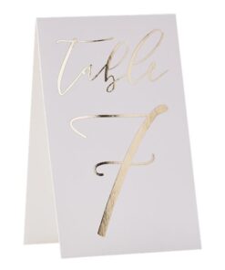 Mariage doré numéros de table 1-12