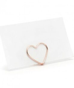 MARQUE PLACE COEUR MÉTAL ROSE GOLD (X10)