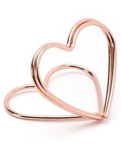MARQUE PLACE COEUR MÉTAL ROSE GOLD (X10)