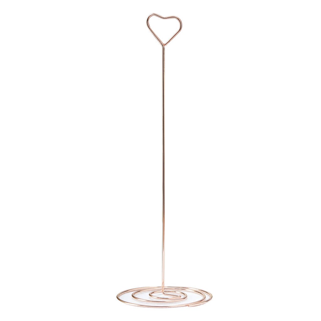 Support tige coeur cuivré rose told support numéro table Support tige coeur cuivré rose told support numéro table