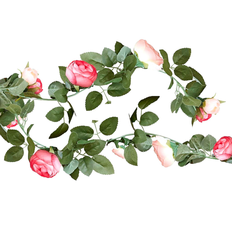 Location guirlande fleurs artificielles roses 2M Location guirlande fleurs artificielles roses 2M