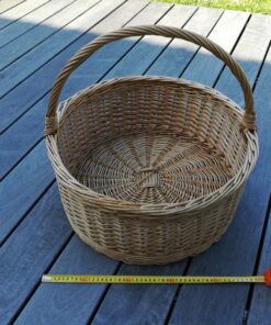 Location grande corbeille panier rotin avec poignée