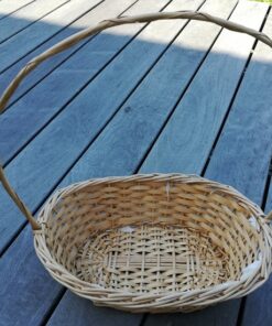 Location corbeille panier rotin poignée haute