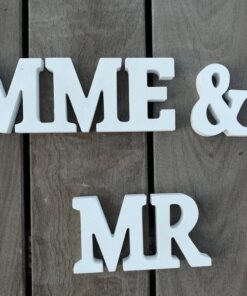 Location lettres Mr & Mme en bois Monsieur Madame