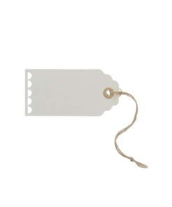 10 Etiquettes tags dentelle ivoire ficelle jute