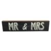 Location panneau bois Mr & Mrs table mariage