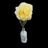 Location 3 grandes fleurs jaune artificielles sur tige