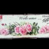 location plaque métal shabby liberty fleur bienvenue