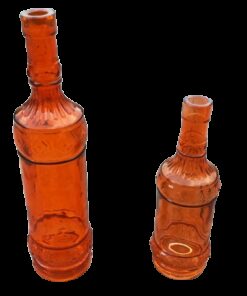 Location 2 bouteille vintage vase couleur orange