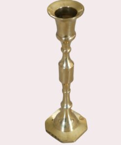 Location Bougeoir vintage doré chandelier une branche H20cm