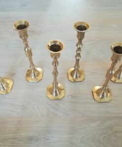 Location Bougeoir vintage doré chandelier une branche H20cm