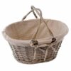 Location corbeille panier rotin naturel tissu coton naturel