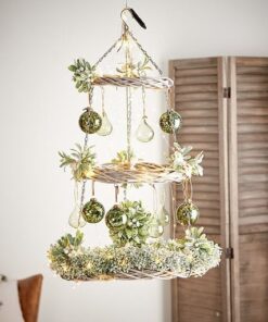 Location couronne en rotin à étages pour suspension décoration