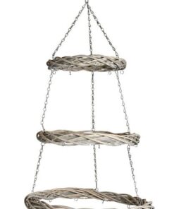Location couronne en rotin à étages pour suspension décoration