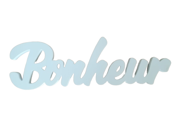 Location lettres BONHEUR en bois blanc Location lettres BONHEUR en bois blanc