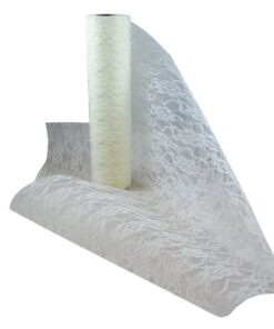 Tissu dentelle ivoire en rouleau 30cm 10M