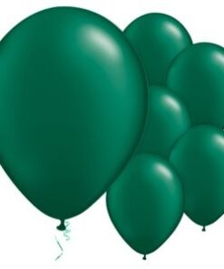 5 ballons baudruche en latex vert sapin