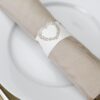 10 ronds de serviette coeur dentelle Ivoire