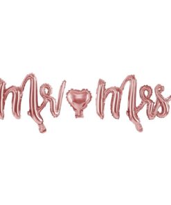 Ballon mylar Mr Mrs rose gold