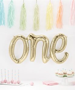 Ballon ONE or blanc premier anniversaire