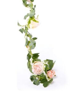 Location guirlande fleurs artificielles roses clair 1M75