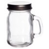 Mini mason jar couvercle argent bonbonnières x 30