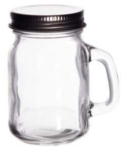 Mini mason jar couvercle argent bonbonnières x 30