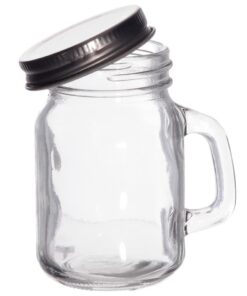 Mini mason jar couvercle argent bonbonnières x 30
