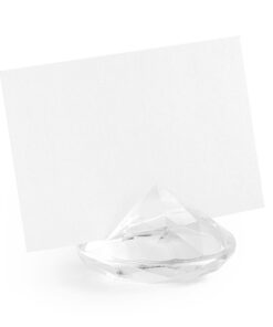 10 Marque place diamant acrylique transparent 4cm