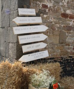 Location potelet flèches signalétiques mariage champêtre