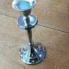 Location bougeoir argent chandelle H20cm