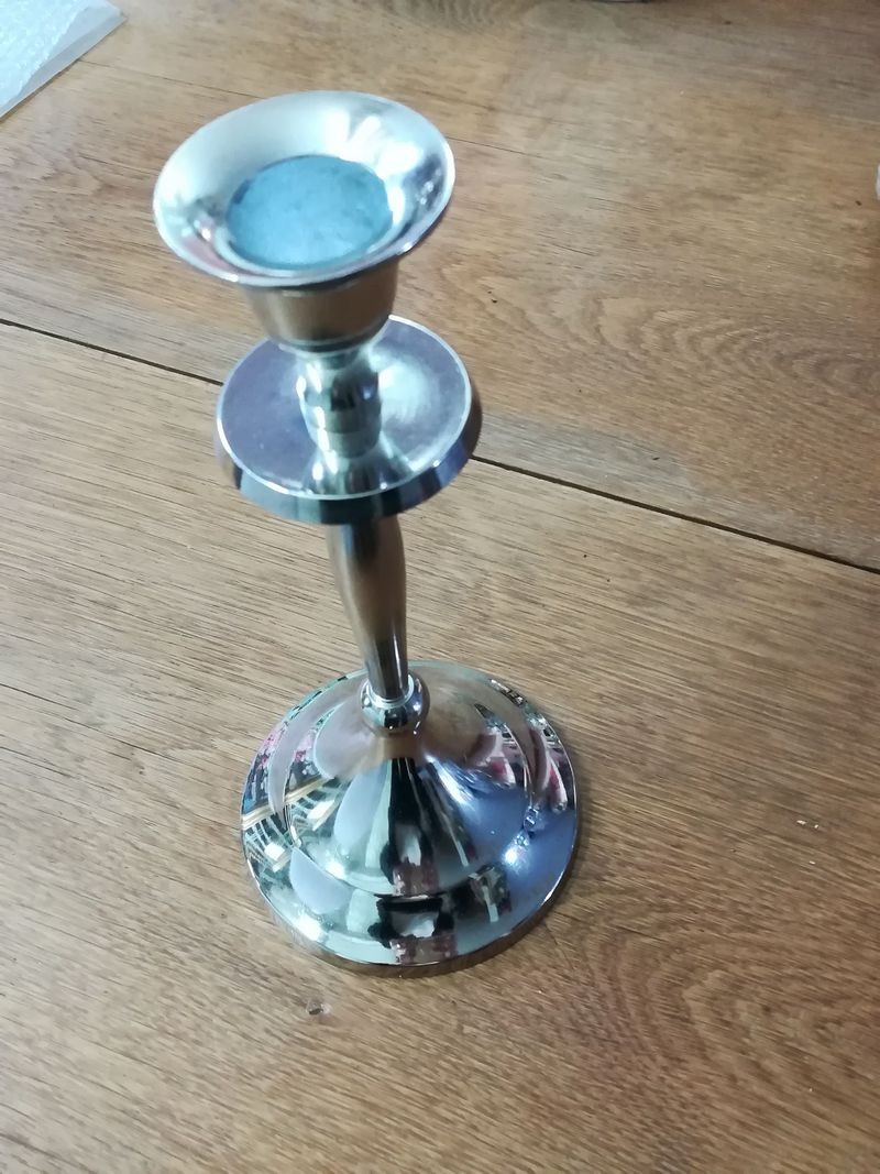 Location bougeoir argent chandelle H20cm Location bougeoir argent chandelle H20cm