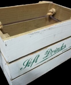 Location 2 caisses en bois vintage soft drinks