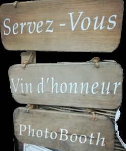 Location 3 panneaux bois mariage champetre
