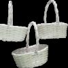 Location 3 panier mariage osier blanc anse