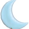Ballon alu en forme de croissant lune bleu ciel 89cm
